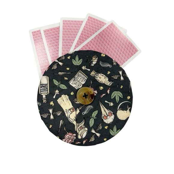 Card Holder for Card Games Handmade Steampunk Plague Doctor - Picture 2 of 2